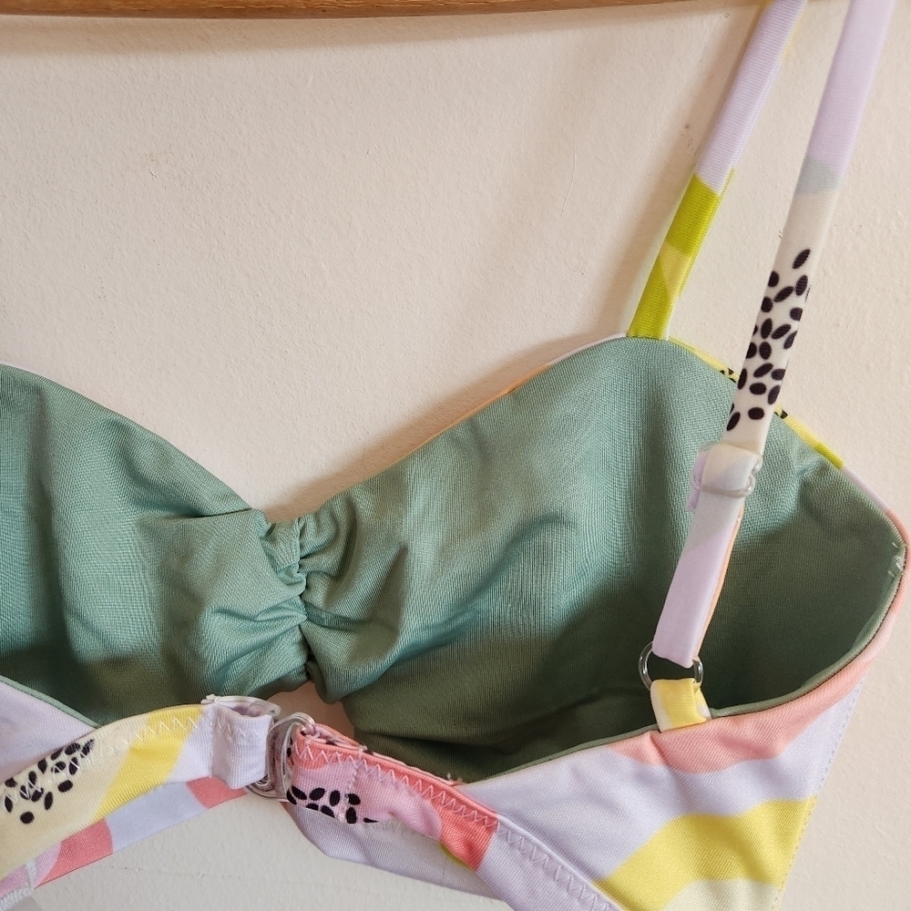 NWT Chaser Bikini Top Adjustable Tropical White Orange Small S - Picture 5 of 8
